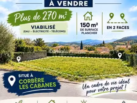 a vendre - corbere-les-cabanes - terrain a batir