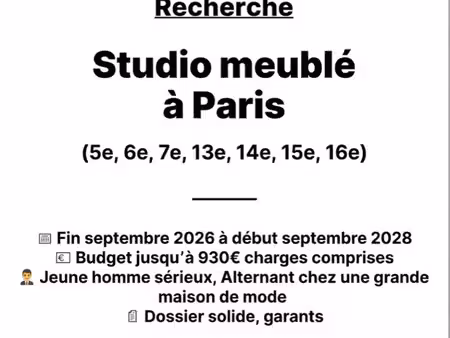 studio meublé