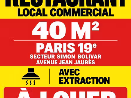 local 40 m² paris 19