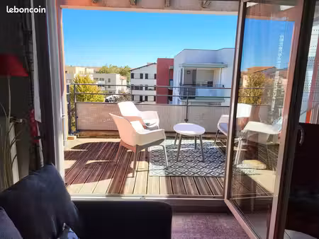 appartement meublé 2 pièces 45m2 avec parking et loggia 10 m2