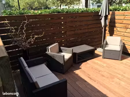 charmant t2 meublé avec grande terrasse privative