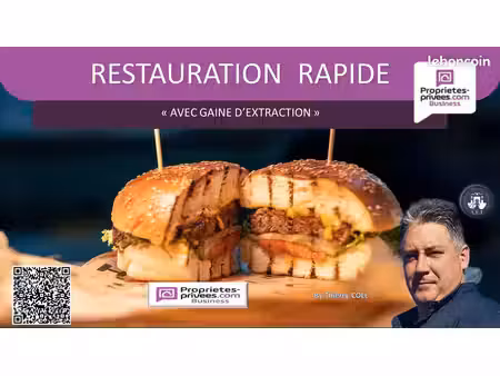 fonds de commerce restauration rapide 38 m²