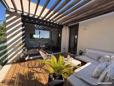 appartement t2 lumineux 46m²_2 terrasses_garage 18m²_secteur perpignan vertefeuille sud