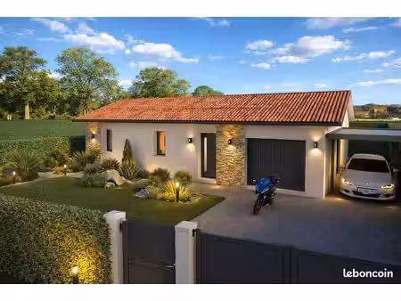 projet de construction d'une maison 80 m² avec avec garage terrain à labastide-villefranch