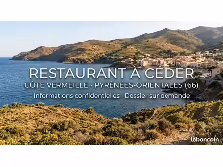 restaurant en bord de mer à reprendre — côte vermeille  pyrénées-orientales (66)
