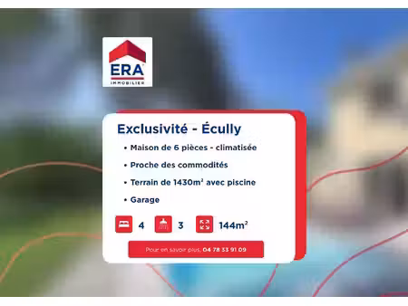 maison 6 pièces 144 m² à vendre / acheter écully 69130 ? | era immobilier