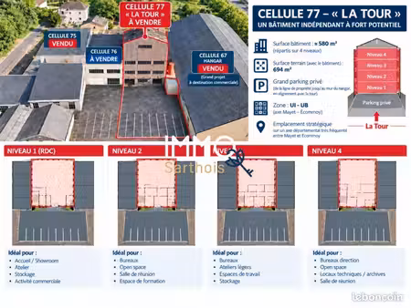 bureau 580 m²