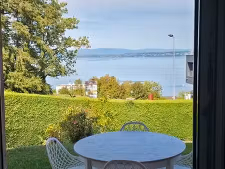 t2 36 m² – vue léman – jardin & terrasse – 2 parkings – neuvecelle
