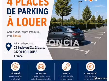 stationnement 12m² à louer 48 - toulouse 31200