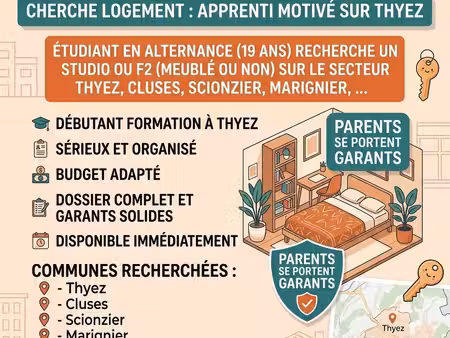 recherche appartement pour jeune en apprentissage sur thyez