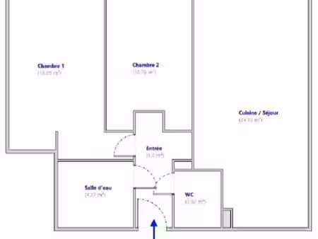 appartement 3 pièces 62 m²