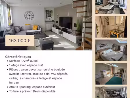 charmante maison de village 72m2 au sol - champeaux