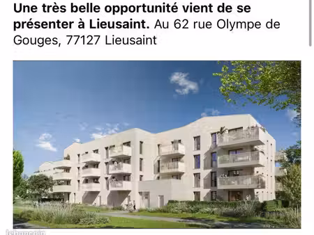 t3 neuf avec balcon – 63 91 m² – lieusaint – 255 000