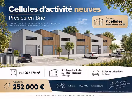 local d'activité à partir de 120m2