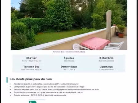 appartement duplex familial avec terrasse