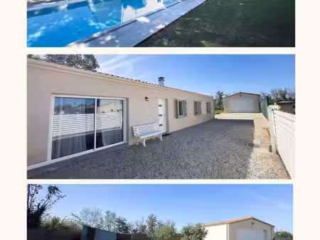 maison 121 m2 - 3 chambres gd garage - piscine - clim