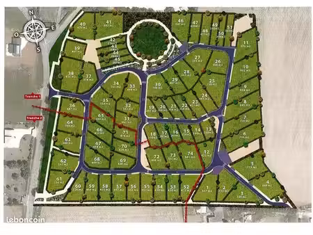 terrain 567 m² vouneuil sous biard