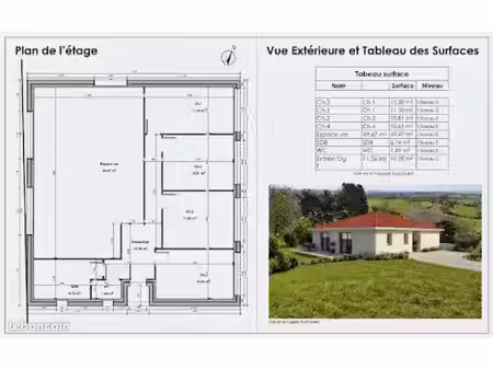 limitrophe meximieux   rapan  maison 114 m2 plain pied