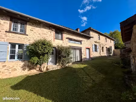 maison en pierre 220 m² — 5 ch & bureau  2 granges & 2 terrains