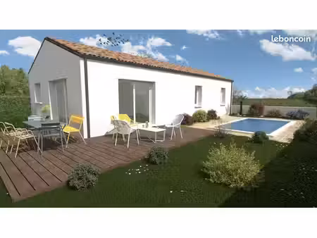 projet de construction d'une maison 80 m² avec terrain à longeville-sur-mer (85)