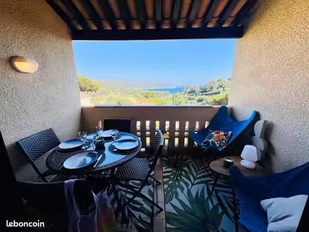appartement 2 ch - sylvabelle - vue mer - résidence avec piscine et plage à pied