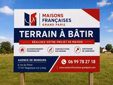 terrain à bâtir de 465 m² à boissy-la-riviere (91)