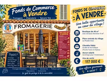 fonds de commerce fromagerie – charcuterie – épicerie fine – le pradet