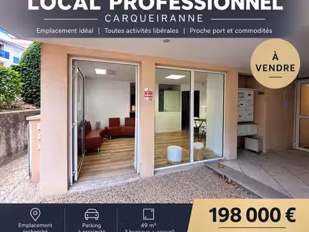 local professionnel 49 m² – carqueiranne – 198 000 – idéal investisseur ou professions lib