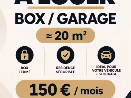 box / garage sécurisé 20 m²