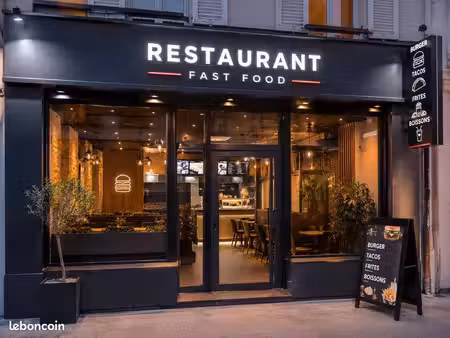 à vendre – restaurant fast-food refait à neuf à ris-orangis (haut de ris)