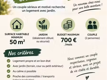recherche logement avec jardin