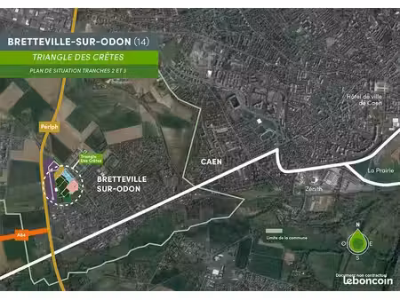 terrain 420 m² bretteville sur odon