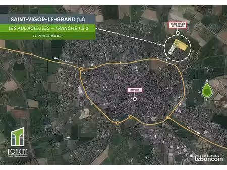terrain 350 m² saint vigor le grand
