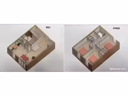 superbe lot de maison identique en bois de 96m2 à finir