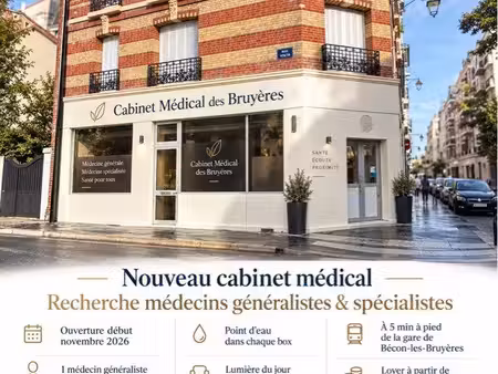 nouveau cabinet médical à bécon-les-bruyères – courbevoie (92)