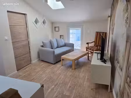 t2 bis meublé 55 m2 avec terrasse 20 m2 - 650 +provisions charges - secteur soyaux chanzy
