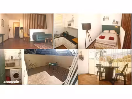 appartement t1bis meublé avec grande terrasse privative