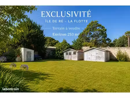 exclusivité | rare terrain de 253 m² au cœur de la flotte-en-ré