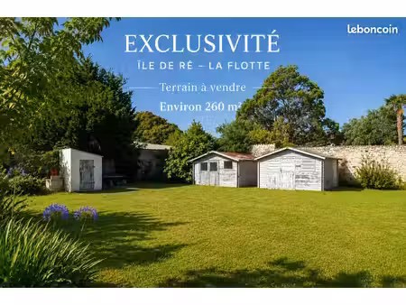 exclusivité | rare terrain de 260 m² au cœur de la flotte-en-ré