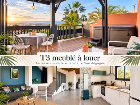 maison t3 meublée - jacuzzi  terrasse  vue mer