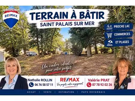 terrain 1 030 m² saint palais sur mer