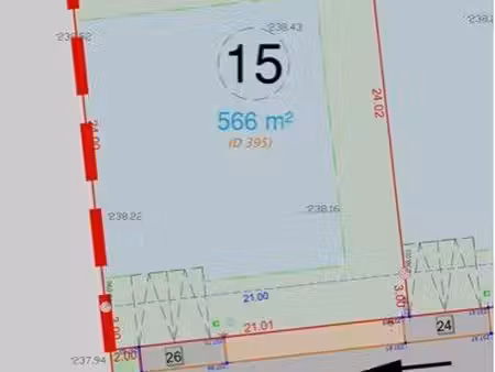 terrain viabilisé 566 m2
