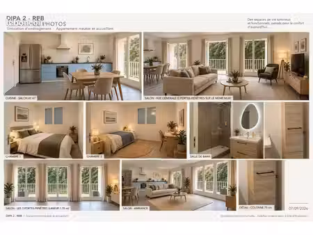 appartement meublé  rénové 80 m² salon 41 m² 2 chambres à 15 minutes de l'aéroport de rois