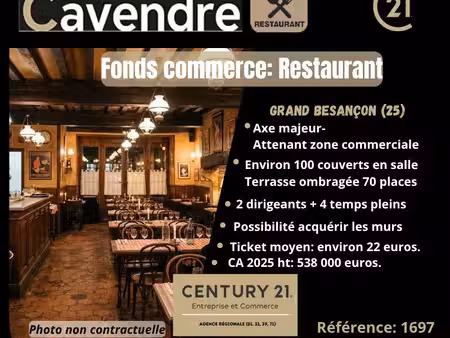 restaurant 1 m² besancon