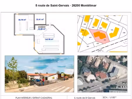 à louer ou à vendre local commercial 303m2 montélimar