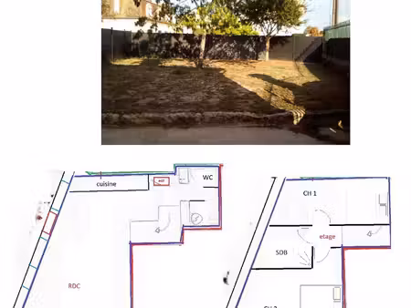 t3 84m² climatisée centre montpon avec jardin