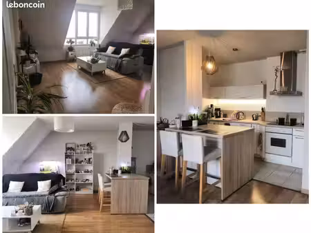 appartement 3 pièces avec 1 chambre et 1 bureau