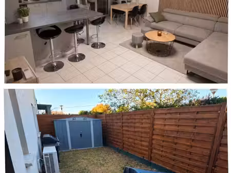 mondonville – t3 63 m² en rez-de-jardin avec jardin privatif  terrasse et climatisation