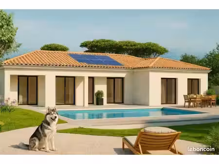 maison traditionnelle 120 m² de plain-pied avec 3 chambres sur terrain de 701 m² à empeaux