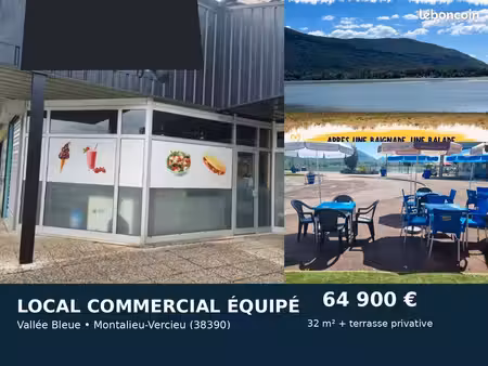 local commercial équipé + terrasse – vallée bleue